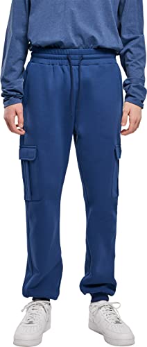 Urban Classics Spodnie dresowe męskie cargo, niebieski (Kosmiczny Błękit), S