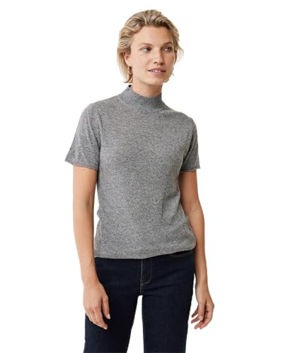 Mexx Women's Turtle Neck Knitted top sweter sweter, szary melanż, M