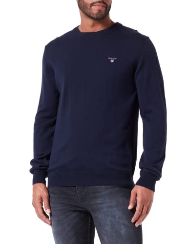 GANT Sweter męski, Wieczorny niebieski, XXL