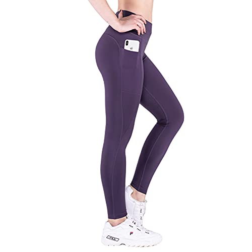 VS zrównoważone legginsy damskie, długie z kieszenią, nieprzejrzyste, sportowe legginsy z kieszenią na telefon komórkowy, jogę, bieganie, spodnie do biegania, wysoki ściągacz, antycellulitowy