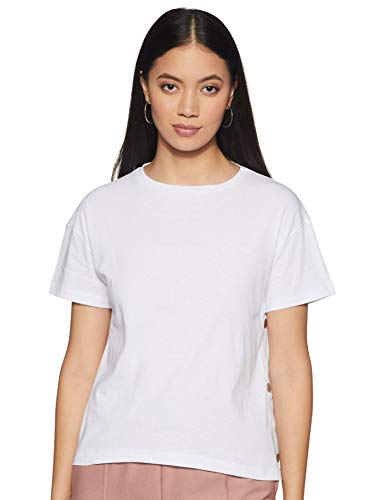 Trendyol Basic Knitting T-Shirt Koszula damska, Ecru, M, Ecru, M