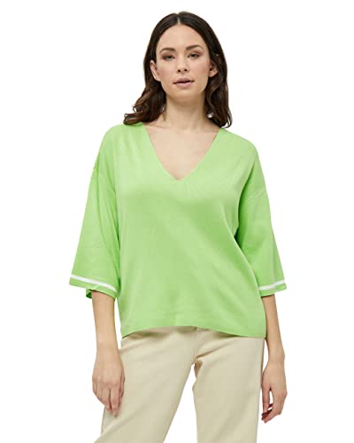 Peppercorn Damski sweter z szerokimi rękawami Tana, limonkowa zieleń w paski, XS, Zielony limonkowy pasek, XS