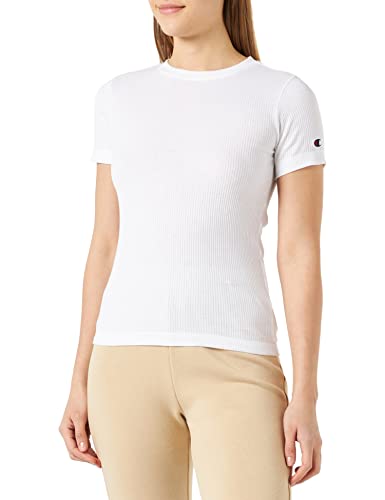 Champion Damska koszulka Rochester 1919 z logo Crewneck Slim S-s, biała, rozmiar M, biały, M
