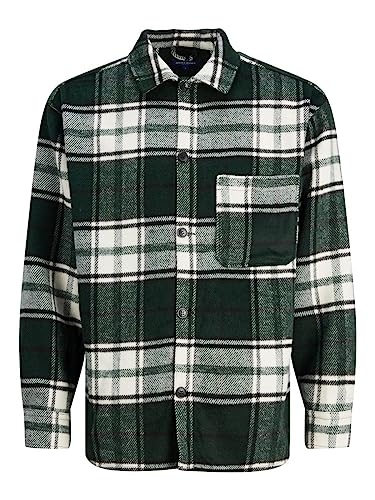 Bestseller A/S Męska koszulka polo Jorzac Check Overshirt Ls Noos, Magical Forest, XXL