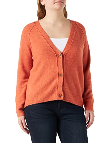 ESPRIT Z wełną: Kardigan z dekoltem w serek, 669/Blush 5, XL