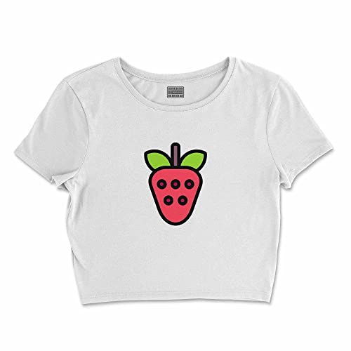 Bona Basics, Damski T-shirt basic, z nadrukiem cyfrowym, 100 bawełny, biały, swobodny, damski top, rozmiar: M, biały, M