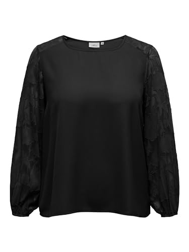 ONLY CARMAKOMA Damska bluzka z długim rękawem Carmabella L/S Blouse WVN, czarny, 54