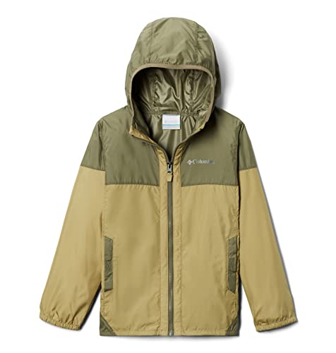 Columbia Unisex dziecięcy Flash Challenger wiatrówka, Koralny/kamień zielony, L