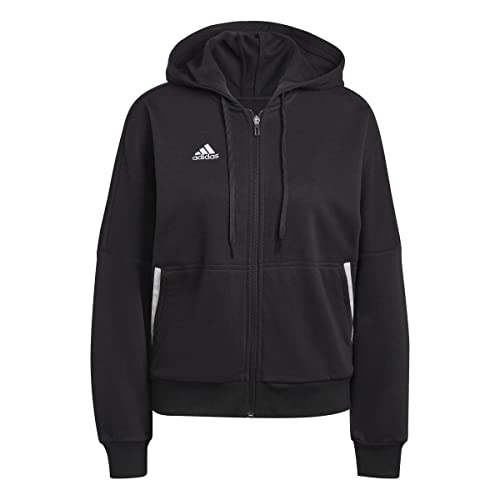 adidas Damska bluza z kapturem Track Top, czarny/biały, XS