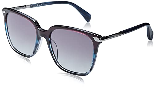 rag & bone RNB1066/S Okulary, Blue Violet Horn, 55 dla kobiet, Niebieski Fioletowy Horn