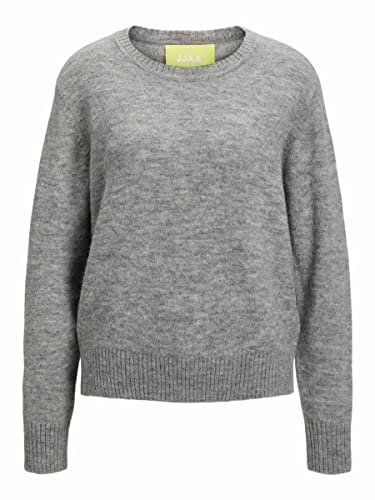 JACK & JONES Damski sweter Jjxx Jxsilje Ls Upgrade Crew Neck Knit Noos, szary melanż, L