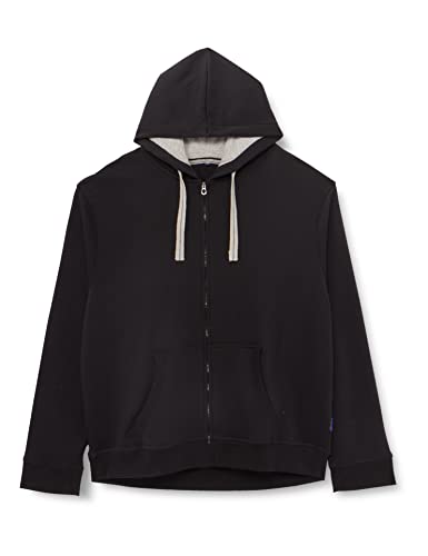 HRM Męska kurtka z kapturem, rozm. I Premium kurtka z kapturem męska z kontrastową podszewką I Basic Hoodie z zamkiem błyskawicznym I Wysokiej jakości i trwała odzież męska, czarny, 6XL