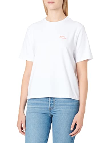 NA-KD Damska koszulka z haftem, Pustynny różowy, L