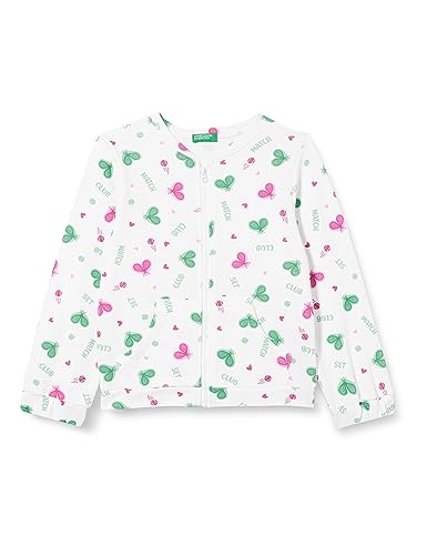United Colors of Benetton Kurtka M/L 3xlwg501s Dres, White Fantasy 66 lat, 2 lata dla dziewcząt i dziewcząt, Fantazyjny biały 66y, 24 miesi?cy