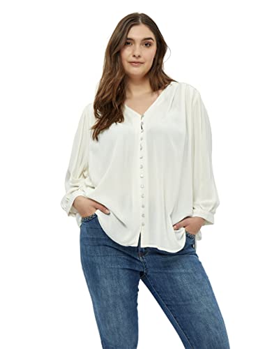 Peppercorn Damska bluzka z rękawem Danea 3/4 Curve, Gardenia, 24, Gardenia, 50-Du?e rozmiary
