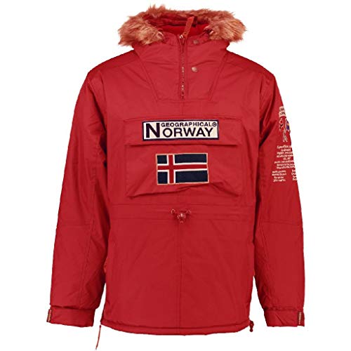 Geographical Norway Parka Boomerang 068 papier 7+BS, CZERWONY, 14 lat