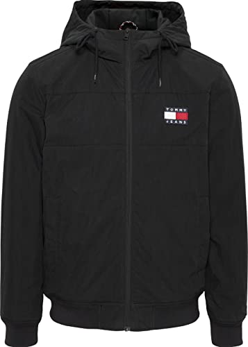 Tommy Jeans Męska kurtka z podszewką polarową TJM wyściełana, Czarny, XL