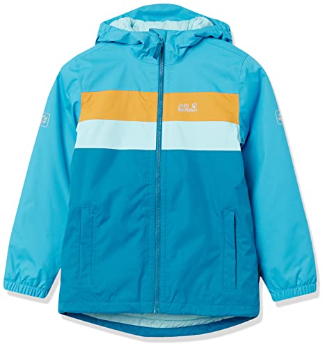 Jack Wolfskin Unisex dziecięca kurtka z czterema jeziorami dla dzieci puchowy płaszcz, Port morski, 140 cm