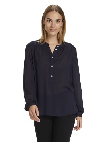 KAFFE Damska koszulka z długim rękawem Regular Fit Bluzka z przodu Button up, Midnight Navy, 48