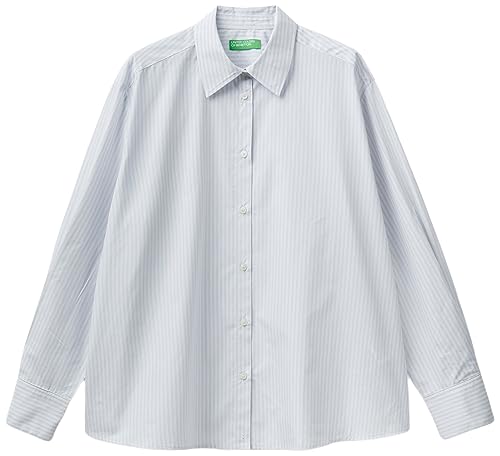United Colors of Benetton Koszula męska, Niebieski W Paski 901, L
