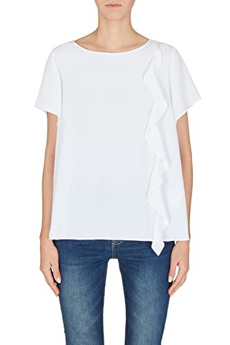 Armani Exchange Zrównoważona bluzka Cross Gender, biała, L, biały, L