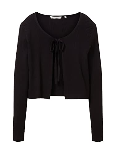 TOM TAILOR Denim Bolerko damskie z dzianiny, 14482 – Deep Black, M
