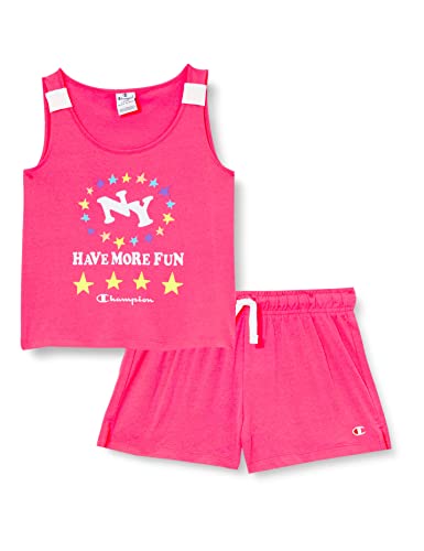 Champion Dziewczęca Legacy Fun Club Tank Top & Shorts komplet, różowy neonowy, 11-12 Lat