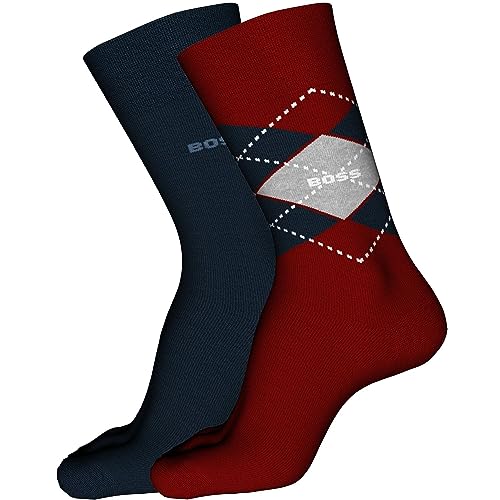 BOSS Męskie skarpety regularne, Dark Red605, 43-46 EU