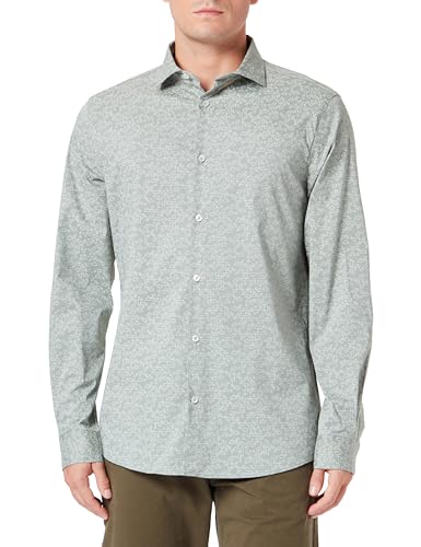 s.Oliver Koszula męska z długim rękawem, slim fit, zielony, L