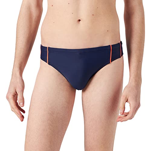 Męskie majtki kąpielowe wysokociśnieniowe, Granatowy/Czerwony, 48