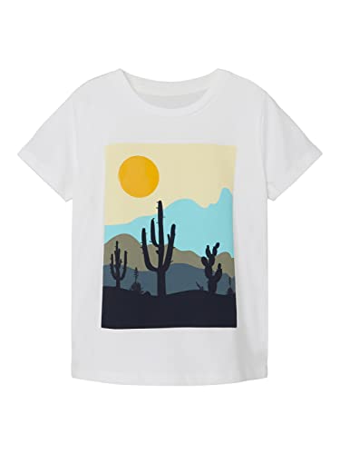 Bestseller A/S Chłopcy NMMHEP SS TOP Box T-Shirt, Bright White, 110, Bright White, 110
