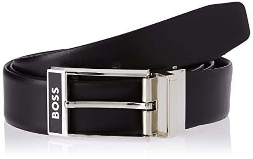 BOSS Męski pasek Omero-E_Or35_pp Belt, Black2, ONESI, czarny 2, jeden rozmiar