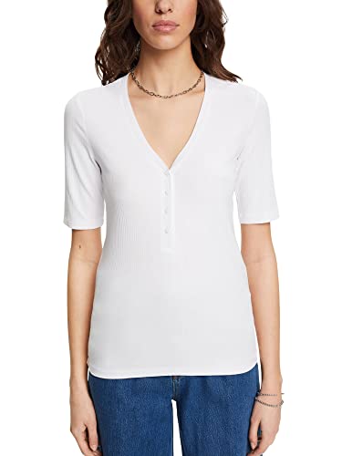 ESPRIT Collection Koszulka damska, 100 (Biały), XL
