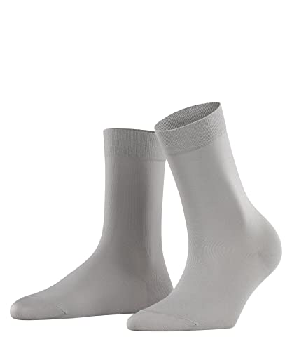 FALKE Kobiety Skarpety Cotton Touch W SO Bawełna jednokolorowe 1 Para, Szary (Silver 3290), 35-38