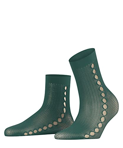 FALKE Kobiety Skarpety Supersize Net W SO Trwałe przezroczyste z wzorem 1 Para, Turkusowy (Verdigris 7426), Jednym rozmiarze