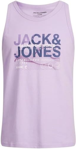 JACK & JONES Męski tank top z logo Jcowater, lawendowy, M