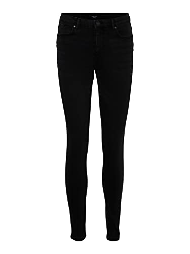 VERO MODA Dżinsy damskie, Czarny/szczegóły: czarny sprany, 34-S-L