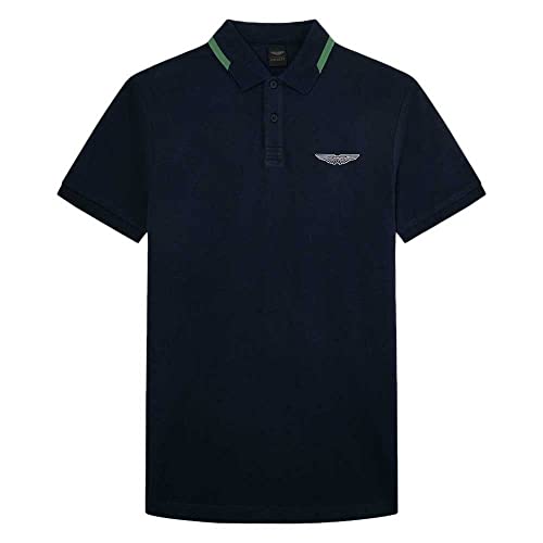 Hackett London Męska koszulka polo AM, niebieska (granatowa), XXL, Niebieski (granatowy), XXL