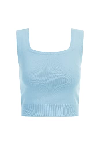 myMo Damski top z dzianiny 12426720, jasnoniebieski, L, jasnoniebieski, L