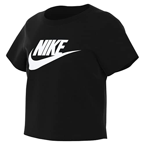 Koszulka dziewczęca Nike G NSW Crop Futura, czarny, XL