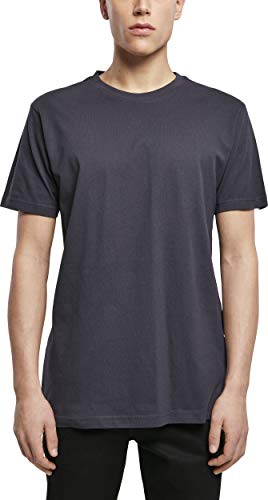 Build your Brand Męski T-shirt z okrągłym dekoltem, basic, męski top z bawełny, z okrągłym dekoltem, dostępny w wielu kolorach, rozmiary XS-5XL, niebieski (granatowy), 4XL
