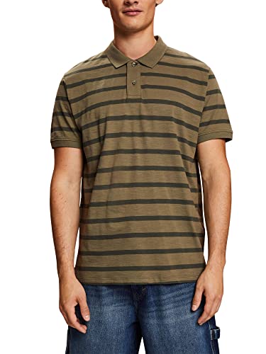 ESPRIT Męska koszulka polo 043EE2K310, 352/khaki Green 3, L, 352/Khaki Green 3, L