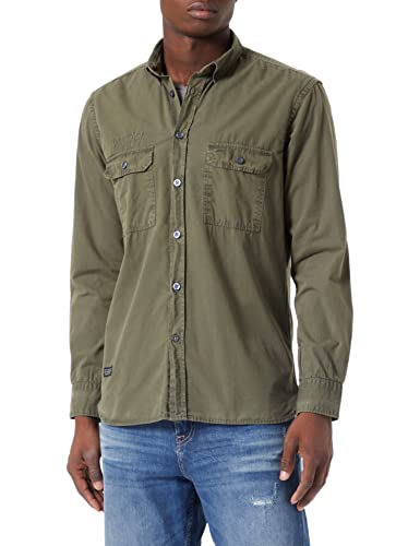 Camel Active Męska Koszula 409118/8S18, Olive Brown, S