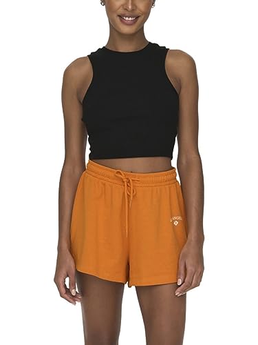 ONLY Damski ONLVILMA S/L Cropped Tank JRS NOOS Top, czarny, S, czarny, S