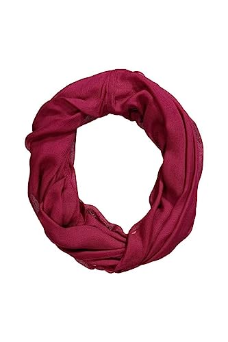 Ulla Popken Szalik damski, przyjemnie miękki, okrągły szal, rubinowy, jeden rozmiar