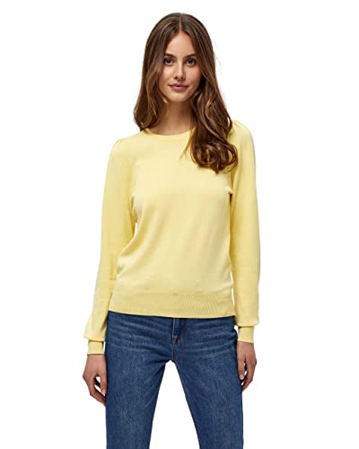 Peppercorn Damski sweter Tana Puff z długim rękawem, Jasnożółty, XS