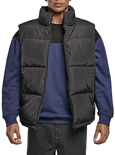 Urban Classics Kurtka męska Block Puffer Vest, czarny/czarny, 3XL