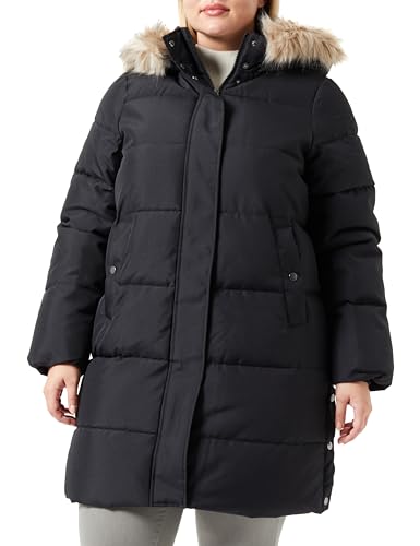 VERO MODA CURVE Damski płaszcz pikowany VMCADDISON AW23 Coat CUR, czarny, 44, czarny, 44