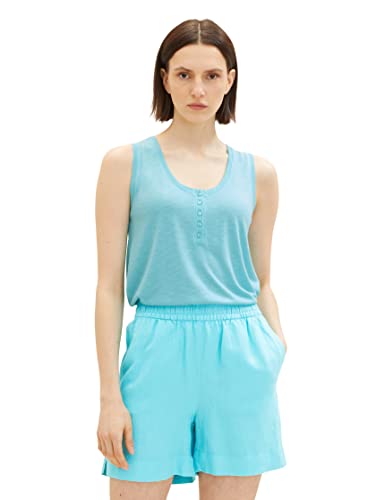 TOM TAILOR Damski 1036790 Top, 26007-Teal Radiance, M, 26007 - Teal Radiance, M