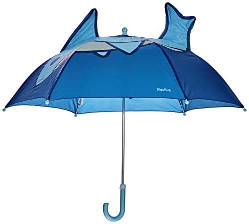 Playshoes Unisex dzieci Kinder Regenschirm Stockschirm mit kindgerechtem Mechanismus,3D Hai